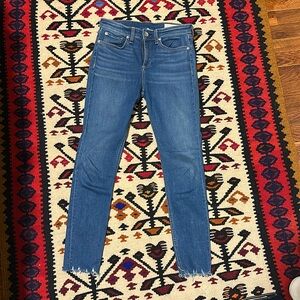 Rag and bone cate mid rise skinny jean raw hem size 26 EUC flint